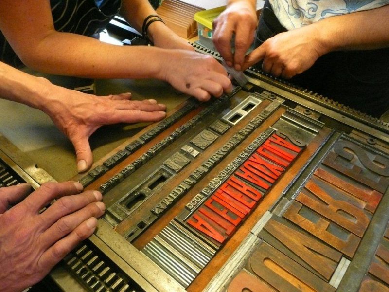 Atelier aux Lilas pour la typographie et l’estampe