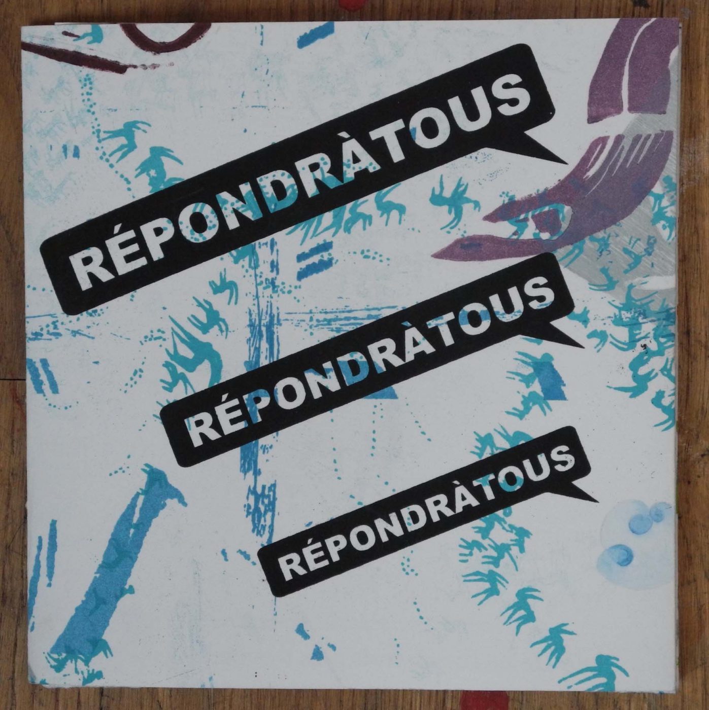 Fanzine “répondre à tous”, 2017, réalisé par 12 artistes de “l’atelier aux Lilas pour la typographie et l’estampe”